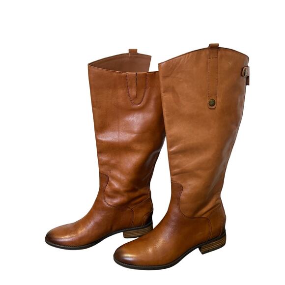 Sam Edelman Penny Tall boots athletic fit equestrian leather brown riding 10m - Picture 2 of 14